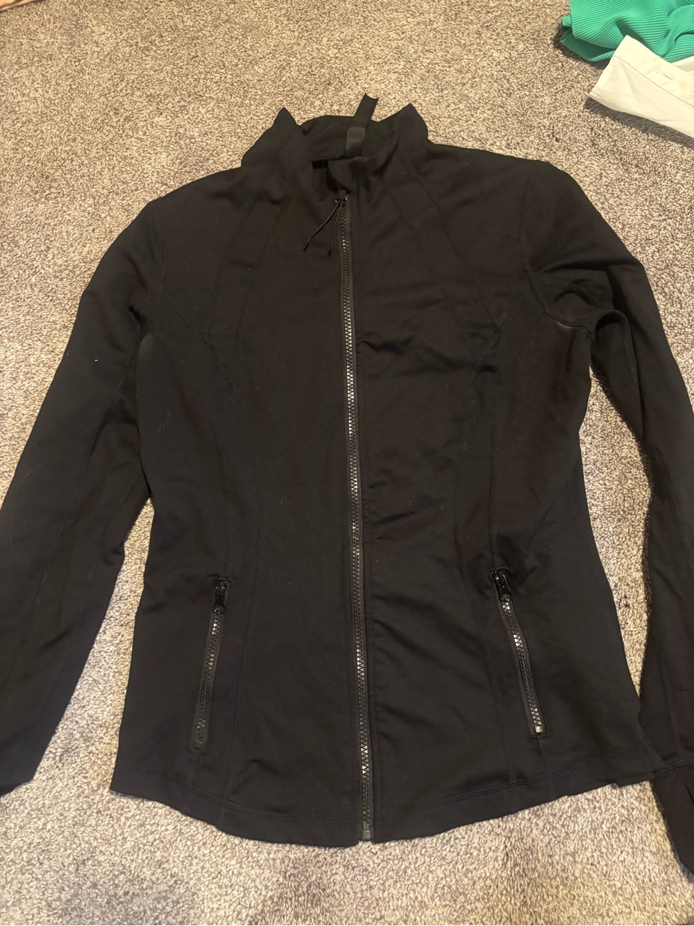 Athleta Black Lightweight Zip-Up Shirt Jacket